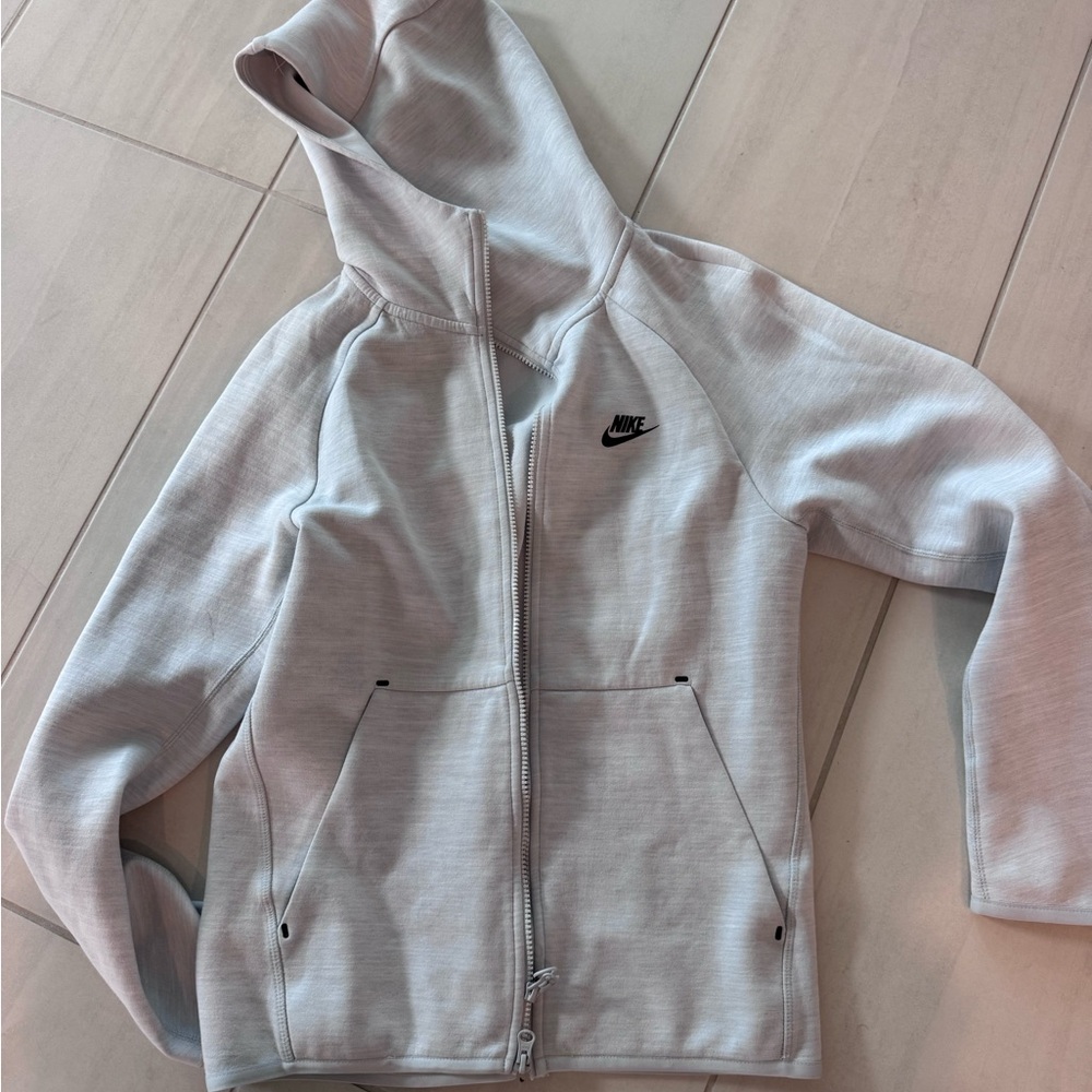 Nike Tech-Gray Zip-Up Hoodie